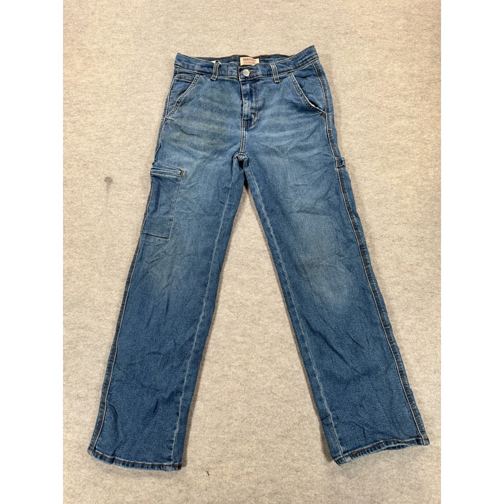 Signature by Levi Strauss & Co. Carpenter Jeans Boys 16 Blue Denim Regular Fit